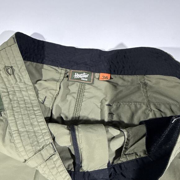 HOWLER BROS Ripstop Olive Green Nylon Shorts Pockets Men Size 36 - Picture 4 of 9